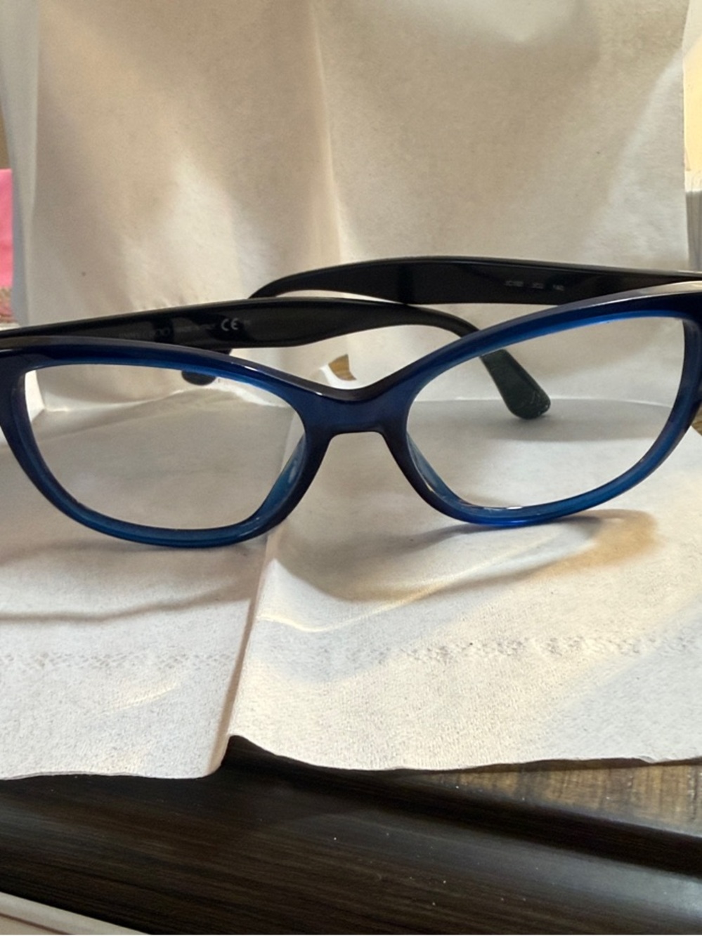 Jimmy Choo Blue Glitter Frame